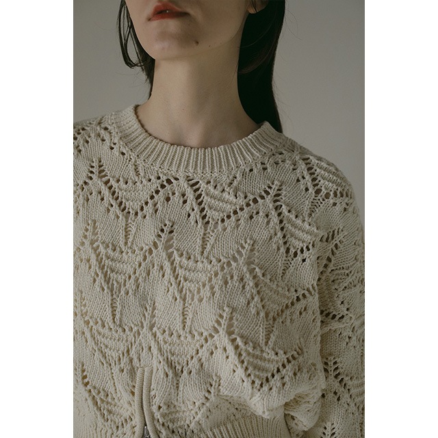 MANOF / ޥΥ CROCHET ZIP KNIT TOPS