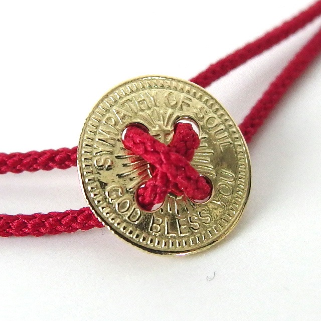 ����ѥ������֥����� Classic Coin Button Cord Bracelet