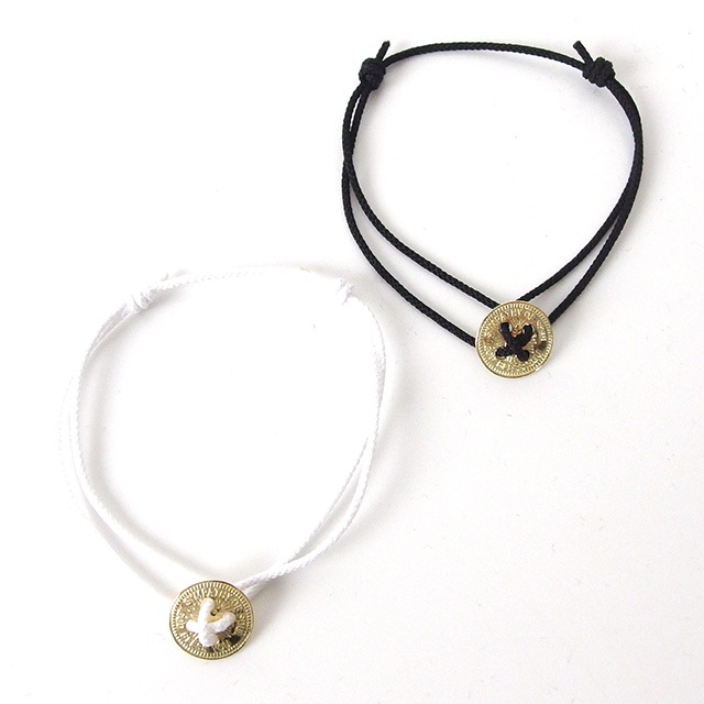 ����ѥ������֥����� Classic Coin Button Cord Bracelet