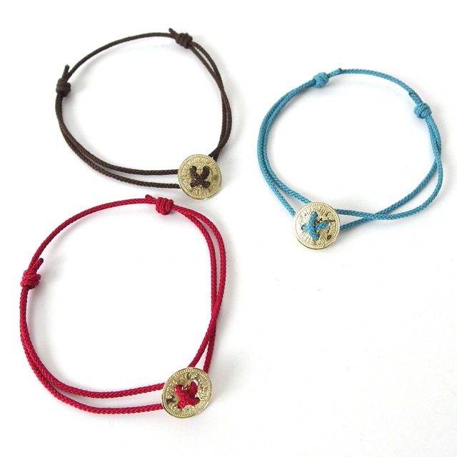 ����ѥ������֥����� Classic Coin Button Cord Bracelet