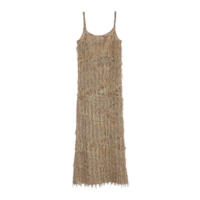 NOUNLESS / �ʥ���쥹 BRIGHT LOOP FRINGE CAMI DRESS