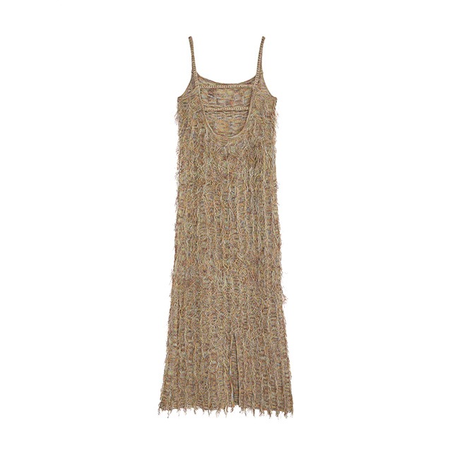 NOUNLESS / �ʥ���쥹 BRIGHT LOOP FRINGE CAMI DRESS