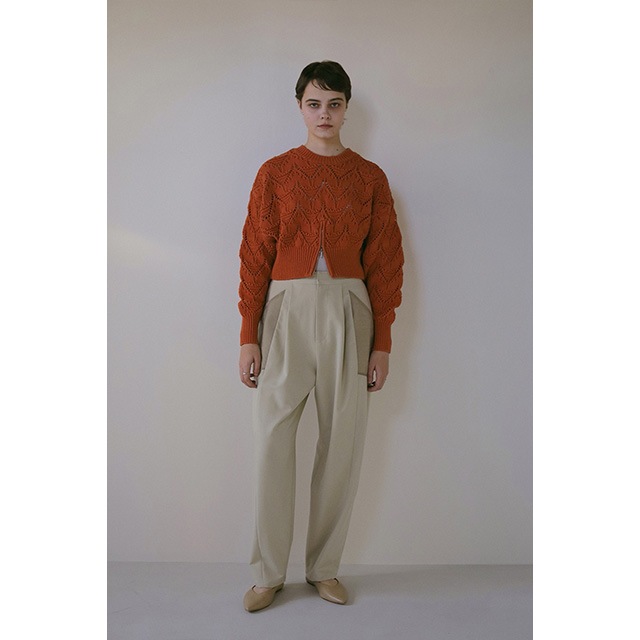 MANOF / ޥΥ CROCHET ZIP KNIT TOPS