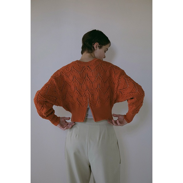 MANOF / ޥΥ CROCHET ZIP KNIT TOPS