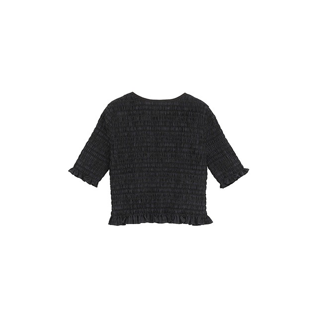 CLANE / ����� SHIRRING HALF SLEEVE BLOUSE