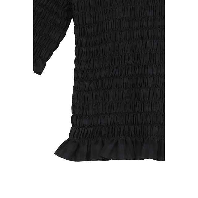 CLANE / ����� SHIRRING HALF SLEEVE BLOUSE