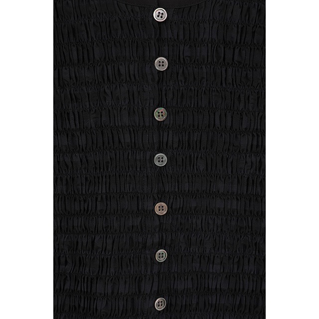 CLANE / ����� SHIRRING HALF SLEEVE BLOUSE