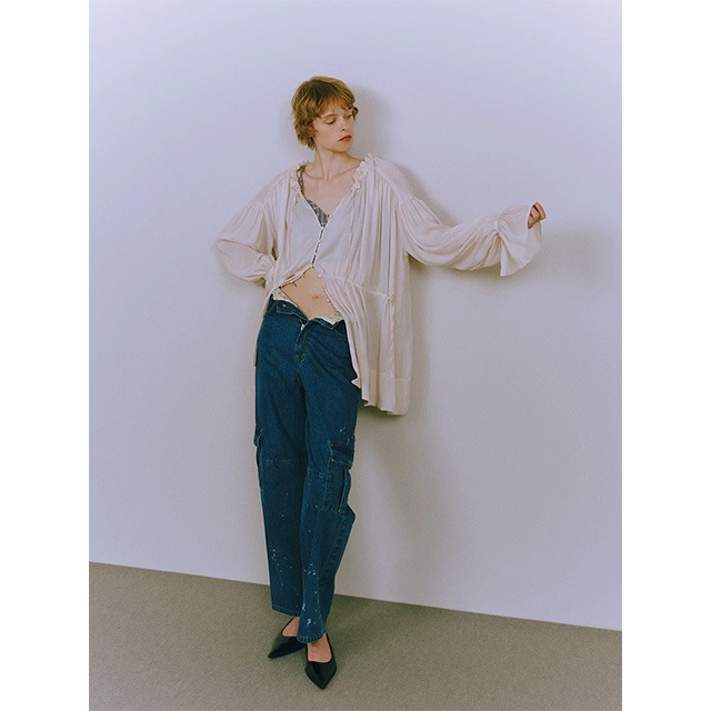 NOUNLESS / �ʥ���쥹 DENIM DISCHARGE PRINTHING CARGO PANTS
