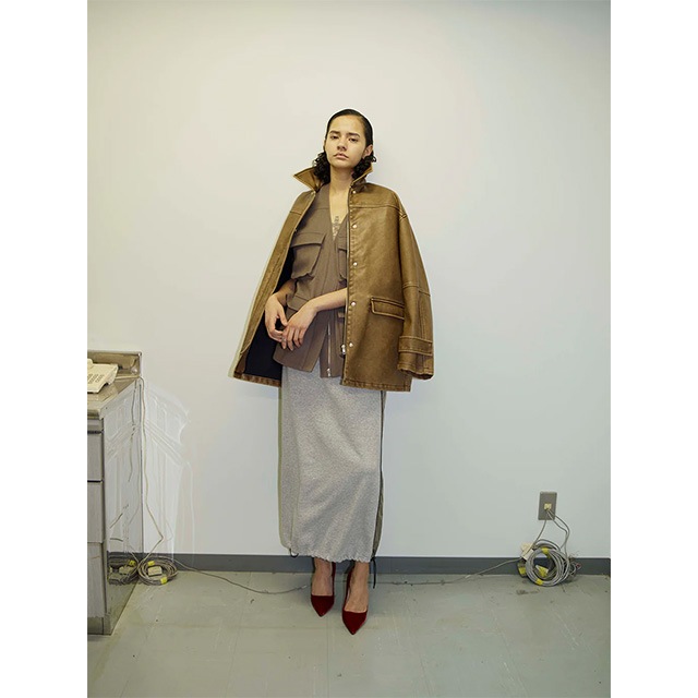 NOUNLESS / �ʥ���쥹 SWEAT DOCKING LINE SKIRT