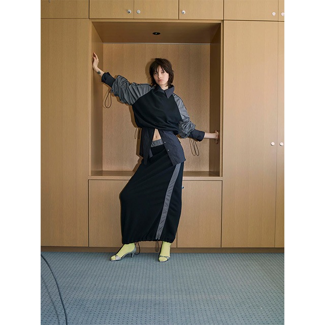 NOUNLESS / �ʥ���쥹 SWEAT DOCKING LINE SKIRT