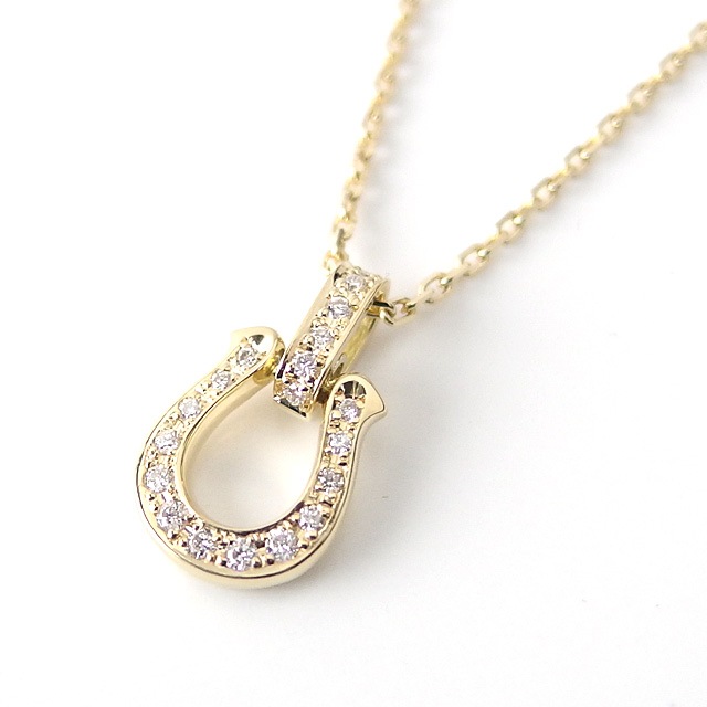 ����ѥ������֥�����Horseshoe Amulet Necklace ��ǰ��ǥ� - K18��������������� w/Dia