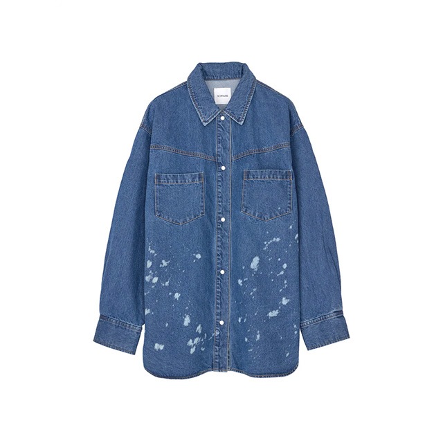 NOUNLESS / �ʥ���쥹 DENIM DISCHARGE PRINTHING SHIRTS