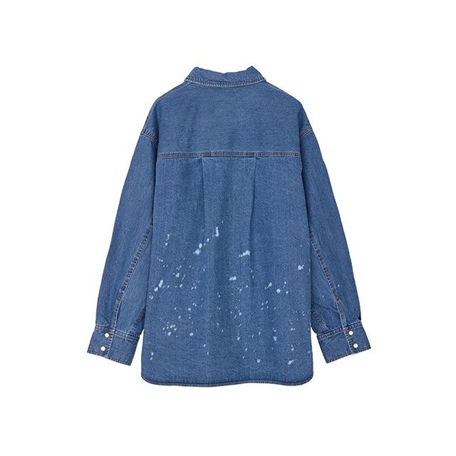 NOUNLESS / �ʥ���쥹 DENIM DISCHARGE PRINTHING SHIRTS