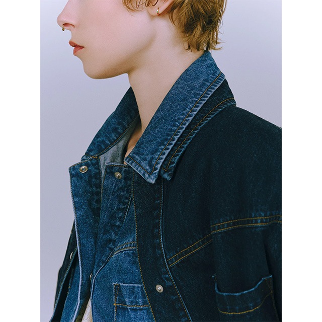 NOUNLESS / �ʥ���쥹 DENIM DISCHARGE PRINTHING SHIRTS