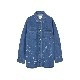 NOUNLESS / �ʥ���쥹 DENIM DISCHARGE PRINTHING SHIRTS