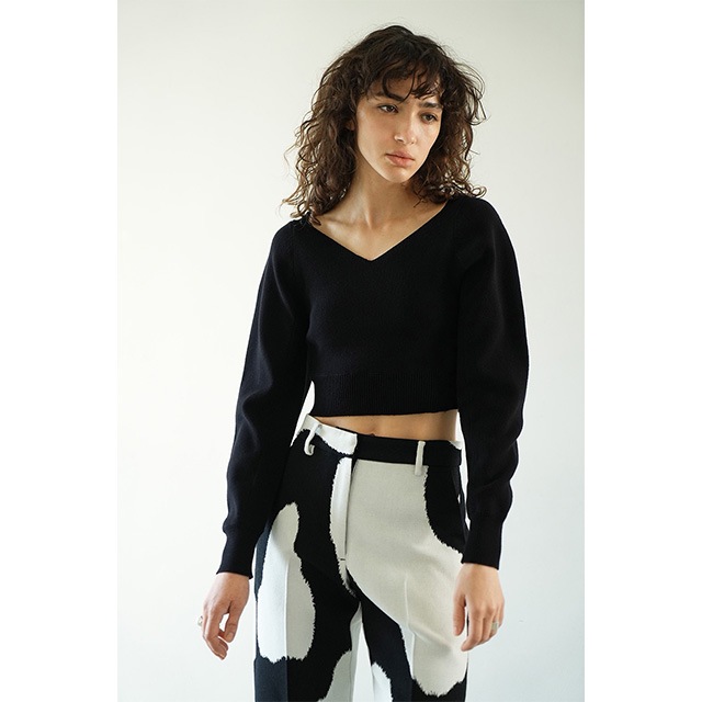 CLANE / ����� V NECK SHORT KNIT TOPS