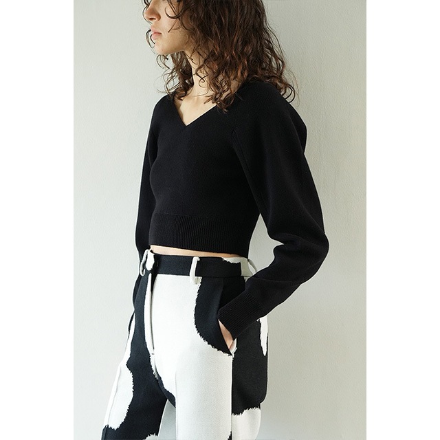CLANE / ����� V NECK SHORT KNIT TOPS