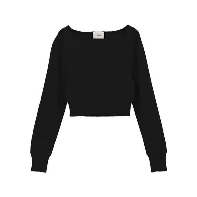 CLANE / ����� V NECK SHORT KNIT TOPS