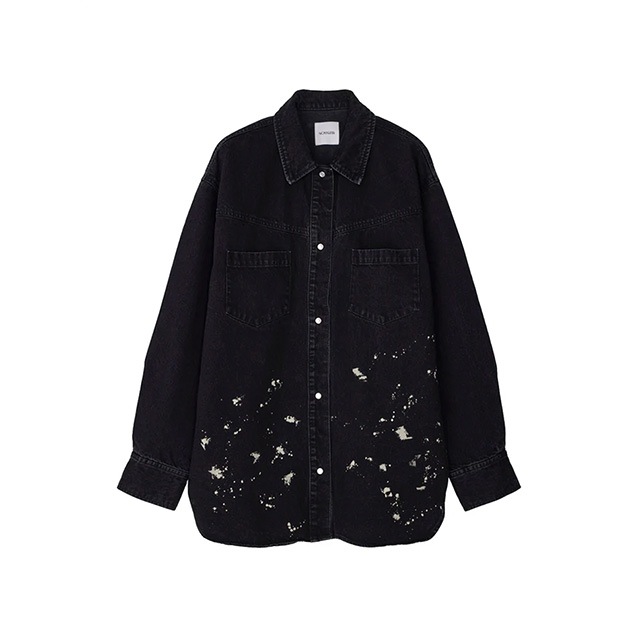 NOUNLESS / �ʥ���쥹 DENIM DISCHARGE PRINTHING SHIRTS