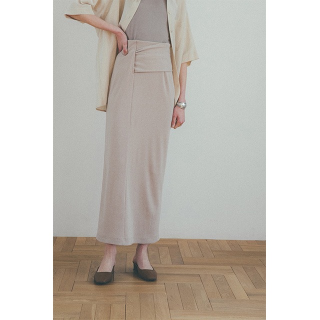 CLANE / �����  WAIST BELT RIB SKIRT
