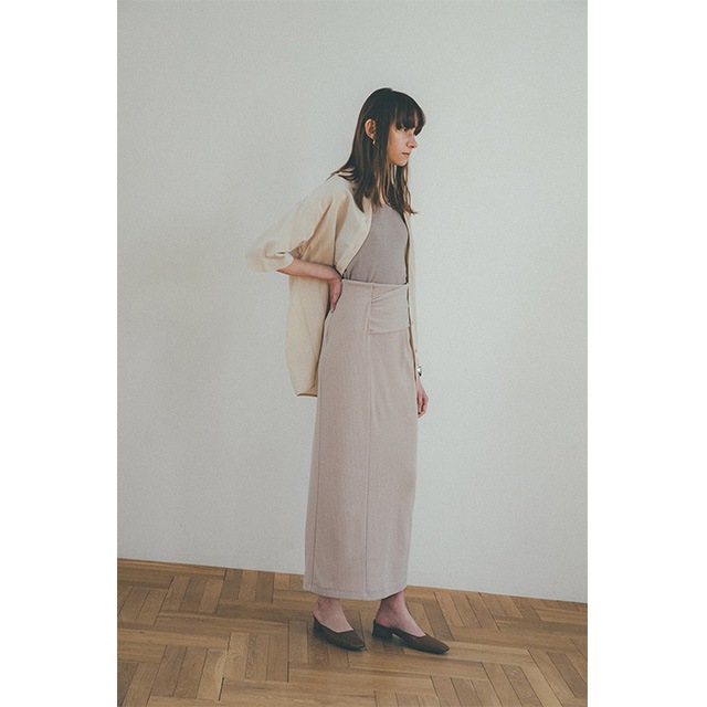 CLANE / �����  WAIST BELT RIB SKIRT