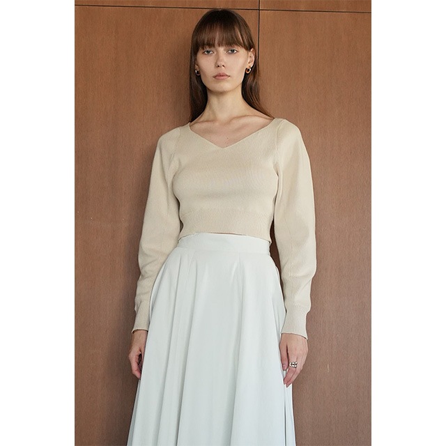 CLANE / ����� V NECK SHORT KNIT TOPS
