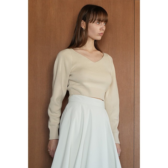 CLANE / ����� V NECK SHORT KNIT TOPS