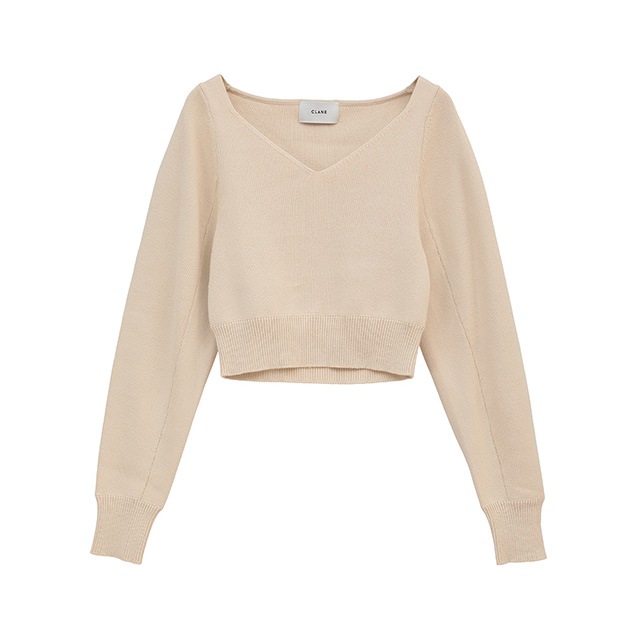 CLANE / ����� V NECK SHORT KNIT TOPS