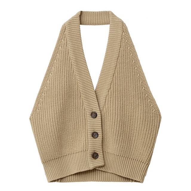 CLANE / ����� HALTER NECK BUSTIER KNIT TOPS