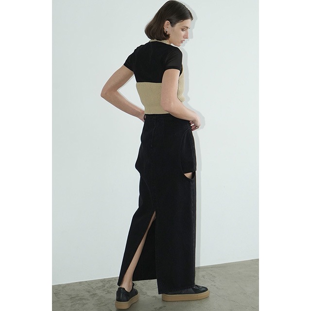 CLANE / ����� HALTER NECK BUSTIER KNIT TOPS