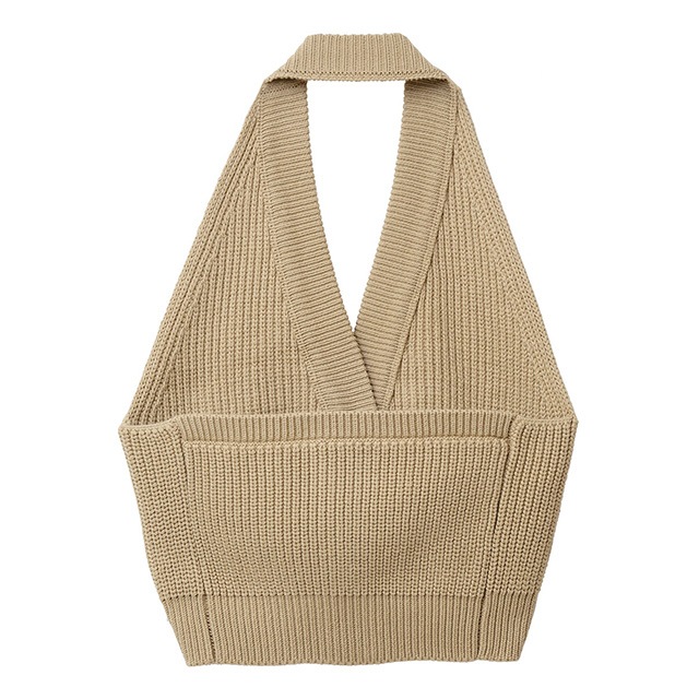 CLANE / ����� HALTER NECK BUSTIER KNIT TOPS