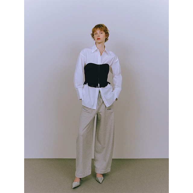 NOUNLESS / �ʥ���쥹 STRIPE RIBBON TIE SHIRTS