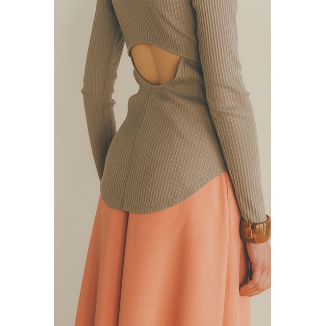 CLANE / ����� BACK OPEN RIB TOPS