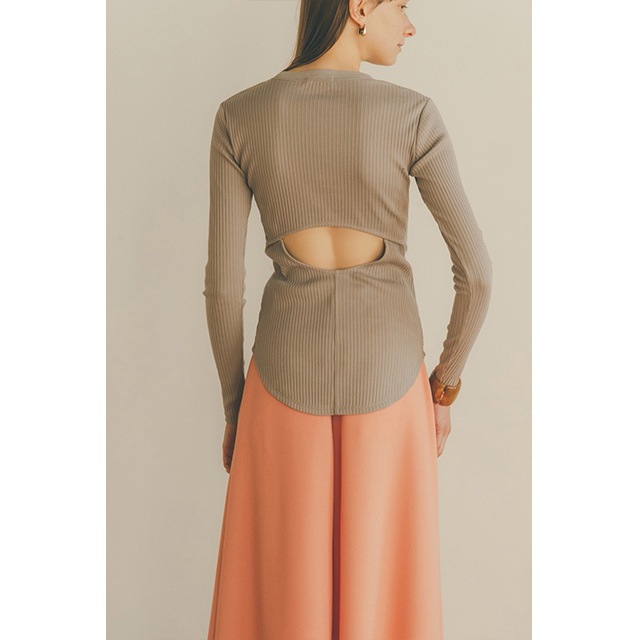 CLANE / ����� BACK OPEN RIB TOPS