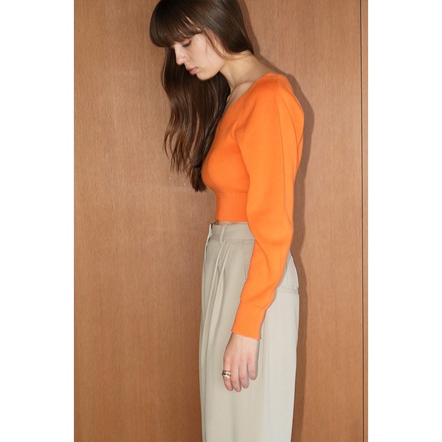 CLANE / ����� V NECK SHORT KNIT TOPS