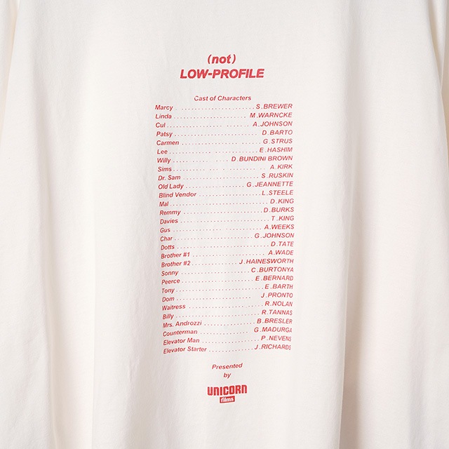 Name. / SILKETE COTTON PRINT TEE "(not) LOW-PROFILE"
