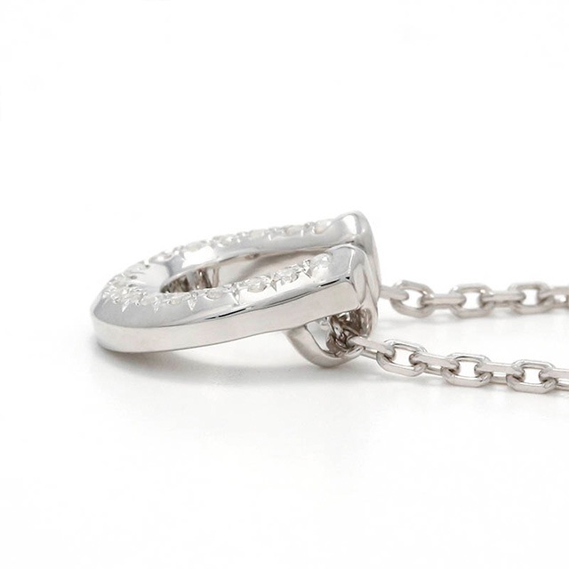 ����ѥ������֥����� Ridge Horseshoe Necklace - Silver w/CZ