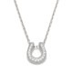 ����ѥ������֥����� Ridge Horseshoe Necklace - Silver w/CZ