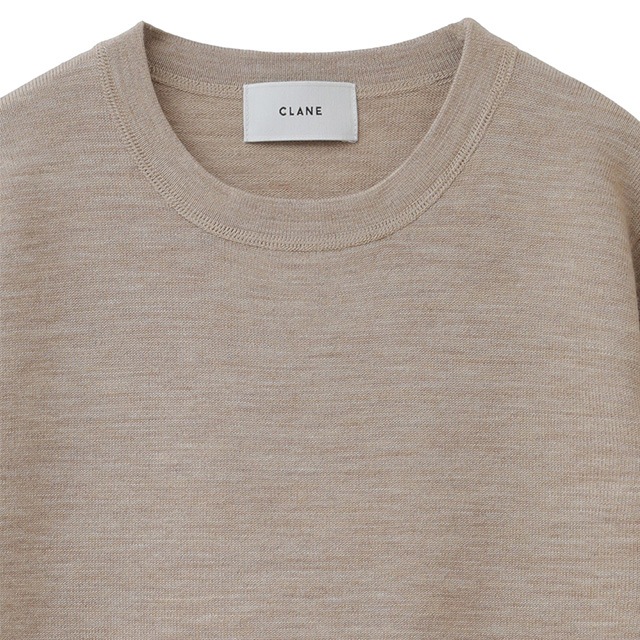 CLANE / ����� BACK OPEN HALF SLEEVE COMPACT KNIT TOPS