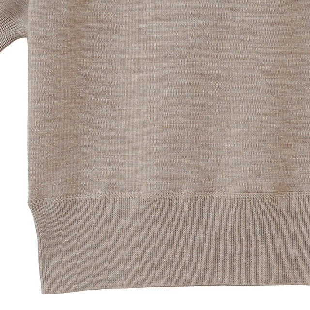CLANE / ����� BACK OPEN HALF SLEEVE COMPACT KNIT TOPS