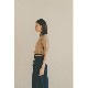 CLANE / ����� BACK OPEN HALF SLEEVE COMPACT KNIT TOPS