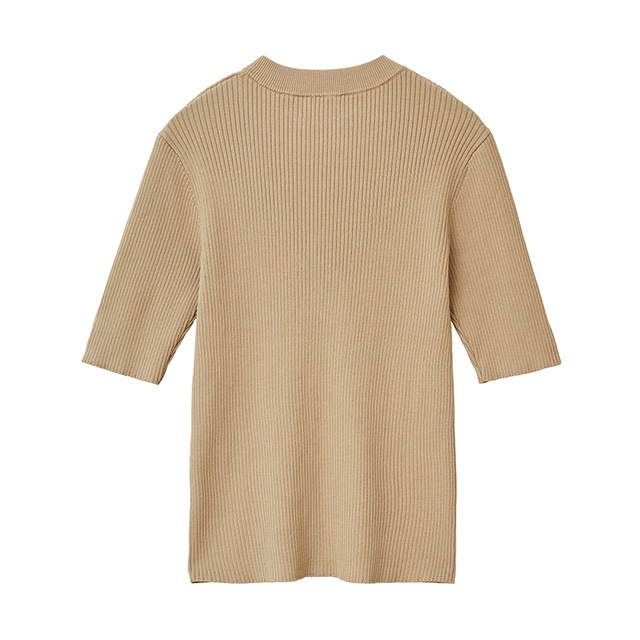 CLANE / ����� H/N HALF SLEEVE RIB KNIT TOPS