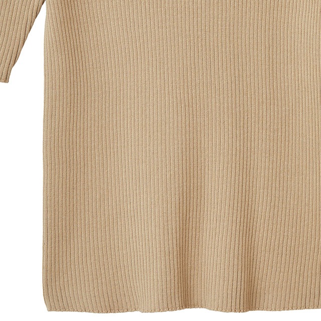 CLANE / ����� H/N HALF SLEEVE RIB KNIT TOPS