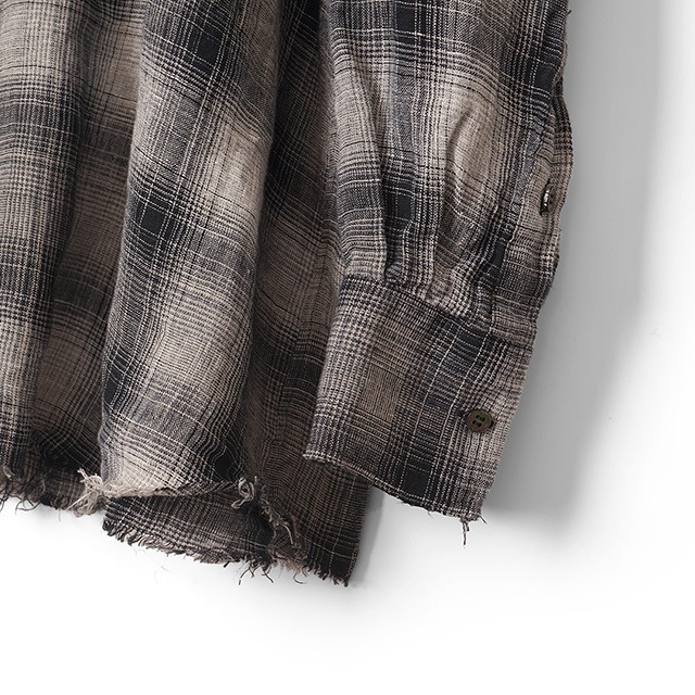 Name. / LINEN CHECK REGULAR BUTTON DOWN SHIRT