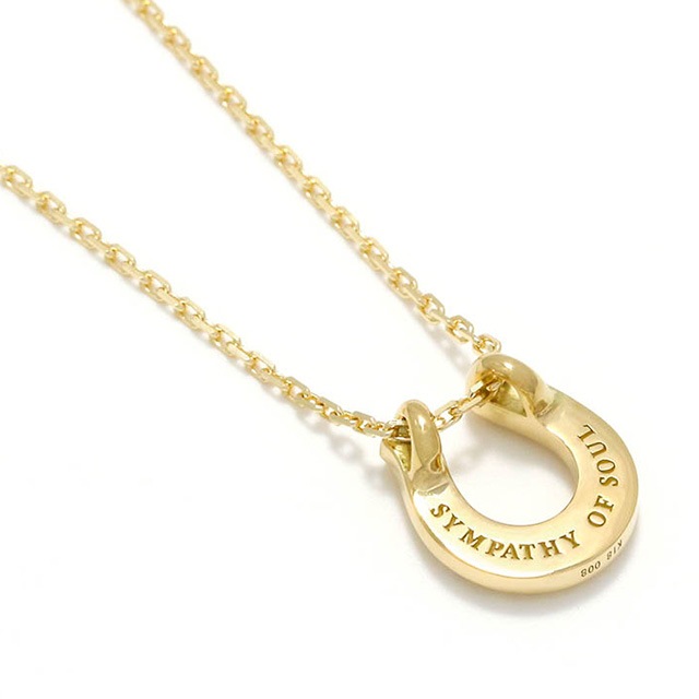 ����ѥ������֥����� Ridge Horseshoe Necklace K18YG w/Diamond