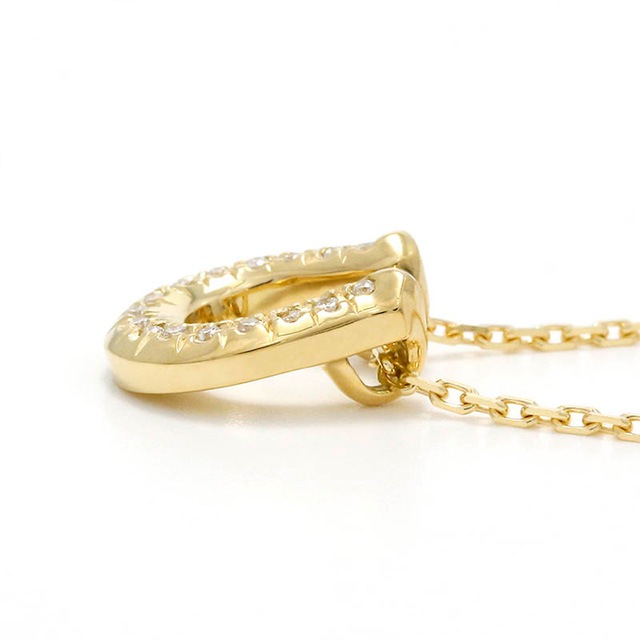 ����ѥ������֥����� Ridge Horseshoe Necklace K18YG w/Diamond