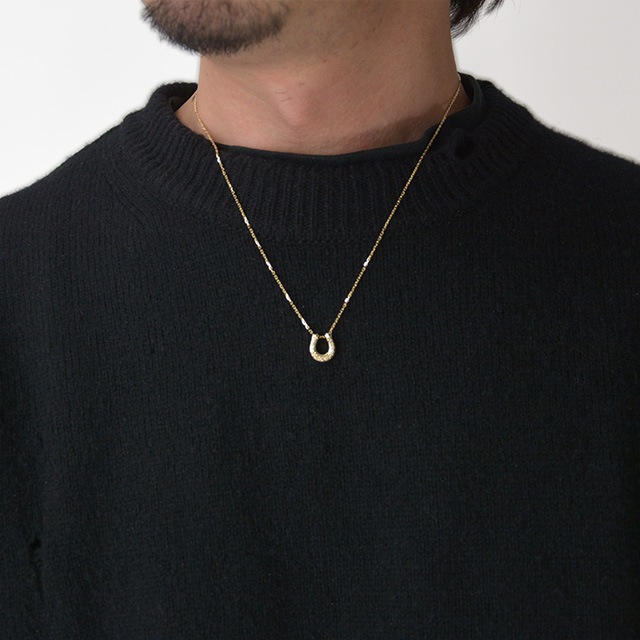 ����ѥ������֥����� Ridge Horseshoe Necklace K18YG w/Diamond