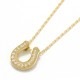 ����ѥ������֥����� Ridge Horseshoe Necklace K18YG w/Diamond