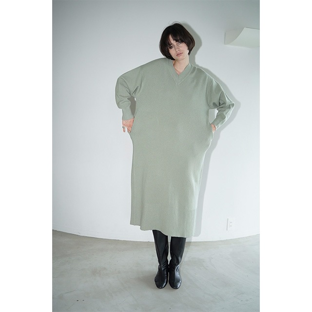 CLANE / ����� V NECK LOOSE KNIT ONEPIECE
