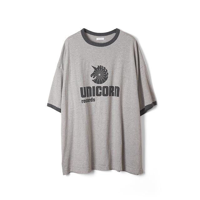 Name. / 40/2 COTTON PRINT TEE "UNICORN RECORD"